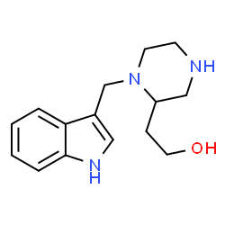 ChemSpider 2D Image | 2-[1-(1H-Indol-3-ylmethyl)-2-piperazinyl]ethanol | C15H21N3O