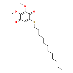 ChemSpider 2D Image | 5-(Dodecylsulfanyl)-2,3-dimethoxy-1,4-benzoquinone | C20H32O4S