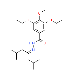 ChemSpider 2D Image | N'-(2,6-Dimethyl-4-heptanylidene)-3,4,5-triethoxybenzohydrazide | C22H36N2O4