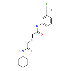 ChemSpider 2D Image | 2-[2-(Cyclohexylamino)-2-oxoethoxy]-N-[3-(trifluoromethyl)phenyl]acetamide | C17H21F3N2O3