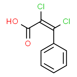 ChemSpider 2D Image | (2Z)-2,3-Dichloro-3-phenylacrylic acid | C9H6Cl2O2