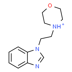 ChemSpider 2D Image | 4-[2-(1H-Benzimidazol-1-yl)ethyl]morpholin-4-ium | C13H18N3O