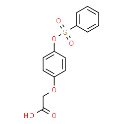 ChemSpider 2D Image | {4-[(Phenylsulfonyl)oxy]phenoxy}acetic acid | C14H12O6S