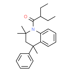 ChemSpider 2D Image | 2-ethyl-1-(2,2,4-trimethyl-4-phenyl-3H-quinolin-1-yl)butan-1-one | C24H31NO