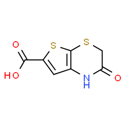 ChemSpider 2D Image | 2-Oxo-2,3-dihydro-1H-thieno[2,3-b][1,4]thiazine-6-carboxylic acid | C7H5NO3S2