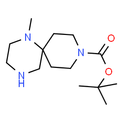 ChemSpider 2D Image | tert-butyl 1-methyl-1,4,9-triazaspiro[5.5]undecane-9-carboxylate | C14H27N3O2
