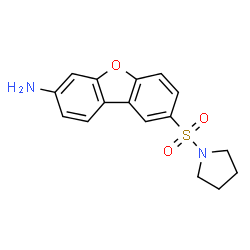 ChemSpider 2D Image | 8-(Pyrrolidine-1-sulfonyl)-dibenzofuran-3-ylamine | C16H16N2O3S