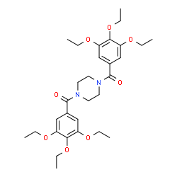 ChemSpider 2D Image | 1,4-Piperazinediylbis[(3,4,5-triethoxyphenyl)methanone] | C30H42N2O8