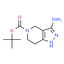 ChemSpider 2D Image | 3-Amino-5-Boc-4,5,6,7-tetrahydro-1H-pyrazolo[4,3-c]pyridine | C11H18N4O2