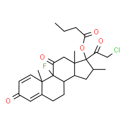 ChemSpider 2D Image | 21-Chloro-9-fluoro-16-methyl-3,11,20-trioxopregna-1,4-dien-17-yl butyrate | C26H32ClFO5