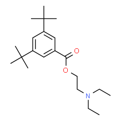 ChemSpider 2D Image | 2-(Diethylamino)ethyl 3,5-bis(2-methyl-2-propanyl)benzoate | C21H35NO2