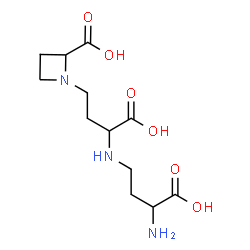 ChemSpider 2D Image | 1-{3-[(3-Amino-3-carboxypropyl)amino]-3-carboxypropyl}-2-azetidinecarboxylic acid | C12H21N3O6
