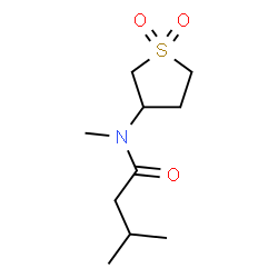 ChemSpider 2D Image | N-(1,1-Dioxidotetrahydro-3-thiophenyl)-N,3-dimethylbutanamide | C10H19NO3S