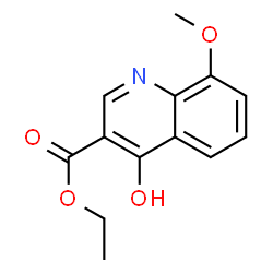 ChemSpider 2D Image | Ethyl 4-hydroxy-8-methoxy-3-quinolinecarboxylate | C13H13NO4
