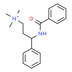 ChemSpider 2D Image | 3-(Benzoylamino)-N,N,N-trimethyl-3-phenyl-1-propanaminium | C19H25N2O