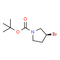 ChemSpider 2D Image | (S)-tert-Butyl 3-bromopyrrolidine-1-carboxylate | C9H16BrNO2