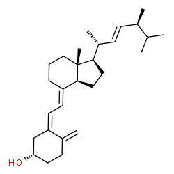 ChemSpider 2D Image | (3S,5Z,7E,22E,24S)-9,10-Secoergosta-5,7,10,22-tetraen-3-ol | C28H44O