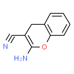 ChemSpider 2D Image | 2-Amino-4H-chromene-3-carbonitrile | C10H8N2O
