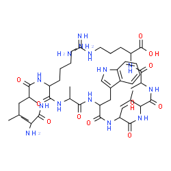 ChemSpider 2D Image | Alanylleucyllysylalanyltryptophylserylvalylalanylarginine | C46H76N14O11