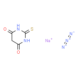 ChemSpider 2D Image | Sodium azide - 2-thioxodihydro-4,6(1H,5H)-pyrimidinedione (1:1:1) | C4H4N5NaO2S