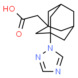ChemSpider 2D Image | [3-(1,2,4-triazol-1-yl)adamantan-1-yl]acetic acid | C14H19N3O2