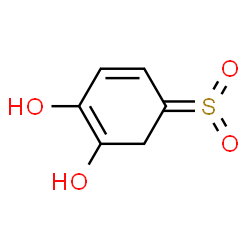 ChemSpider 2D Image | 5-(Dioxido-lambda~6~-sulfanylidene)-1,3-cyclohexadiene-1,2-diol | C6H6O4S