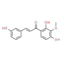 ChemSpider 2D Image | (2E)-1-(2,4-Dihydroxy-3-methoxyphenyl)-3-(3-hydroxyphenyl)-2-propen-1-one | C16H14O5