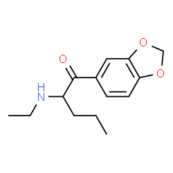 ChemSpider 2D Image | 1-(1,3-Benzodioxol-5-yl)-2-(ethylamino)-1-pentanone | C14H19NO3