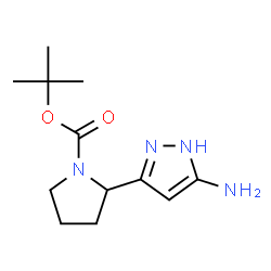 ChemSpider 2D Image | TERT-BUTYL 2-(5-AMINO-1H-PYRAZOL-3-YL)PYRROLIDINE-1-CARBOXYLATE | C12H20N4O2