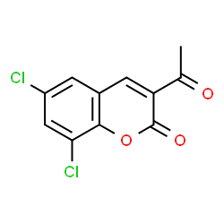ChemSpider 2D Image | 3-Acetyl-6,8-dichloro-chromen-2-one | C11H6Cl2O3