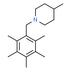 ChemSpider 2D Image | 4-Methyl-1-(pentamethylbenzyl)piperidine | C18H29N