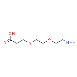 ChemSpider 2D Image | 3-[2-(2-Aminoethoxy)ethoxy]propanoic acid | C7H15NO4