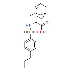 ChemSpider 2D Image | Adamantan-1-yl-(4-propyl-benzenesulfonylamino)-acetic acid | C21H29NO4S
