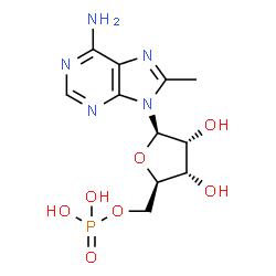 ChemSpider 2D Image | 8-Methyladenosine 5'-monophosphate | C11H16N5O7P