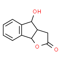 ChemSpider 2D Image | 4-Hydroxy-3,3a,4,8b-tetrahydro-2H-indeno[1,2-b]furan-2-one | C11H10O3