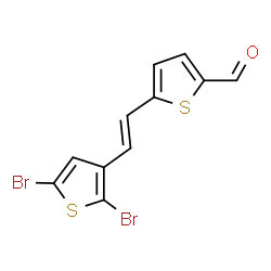 ChemSpider 2D Image | 5-[(E)-2-(2,5-Dibromo-3-thienyl)vinyl]-2-thiophenecarbaldehyde | C11H6Br2OS2