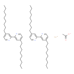 ChemSpider 2D Image | Copper(1+) acetate - 4,4'-dinonyl-2,2'-bipyridine (1:1:2) | C58H91CuN4O2