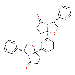 ChemSpider 2D Image | (3R,7aR,3'R,7a'R)-7a,7a'-(2,6-Pyridinediyl)bis(3-phenyltetrahydropyrrolo[2,1-b][1,3]oxazol-5(6H)-one) | C29H27N3O4