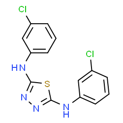 ChemSpider 2D Image | N,N'-Bis(3-chlorophenyl)-1,3,4-thiadiazole-2,5-diamine | C14H10Cl2N4S