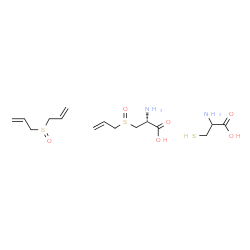 ChemSpider 2D Image | (2R)-3-allylsulfinyl-2-amino-propanoic acid; 3-allylsulfinylprop-1-ene; 2-amino-3-sulfanyl-propanoic acid | C15H28N2O6S3