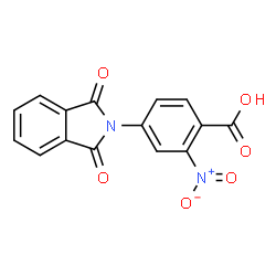 ChemSpider 2D Image | 4-(1,3-Dioxo-1,3-dihydro-2H-isoindol-2-yl)-2-nitrobenzoic acid | C15H8N2O6