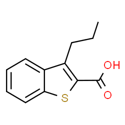 ChemSpider 2D Image | 3-Propyl-1-benzothiophene-2-carboxylic acid | C12H12O2S