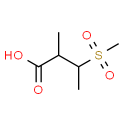 ChemSpider 2D Image | 2-Methyl-3-(methylsulfonyl)butanoic acid | C6H12O4S