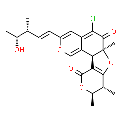 ChemSpider 2D Image | chaetomugilin C | C23H25ClO6