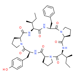 ChemSpider 2D Image | phakellistatin 18 | C45H61N7O8