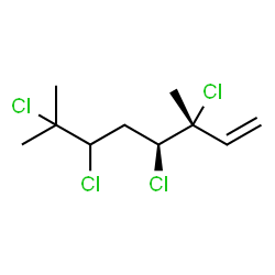 ChemSpider 2D Image | (3R,4S)-3,4,6,7-Tetrachloro-3,7-dimethyl-1-octene | C10H16Cl4