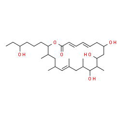 ChemSpider 2D Image | (3E,5E,15E)-8,10,12-Trihydroxy-20-(4-hydroxyhexyl)-11,13,15,17,19-pentamethyloxacycloicosa-3,5,15-trien-2-one | C30H52O6