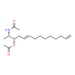ChemSpider 2D Image | (2S,3S,5E)-2-Acetamido-5,13-tetradecadien-3-yl acetate | C18H31NO3