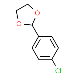 ChemSpider 2D Image | 2-(4-Chlorophenyl)-1,3-dioxolane | C9H9ClO2
