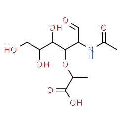 ChemSpider 2D Image | 2-Acetamido-3-O-(1-carboxyethyl)-2-deoxyhexose | C11H19NO8